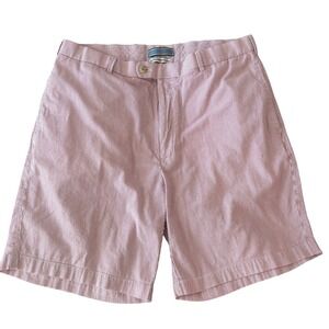 PETER MILLAR - Men's Light Pink Striped Seersucker Shorts - Size 34